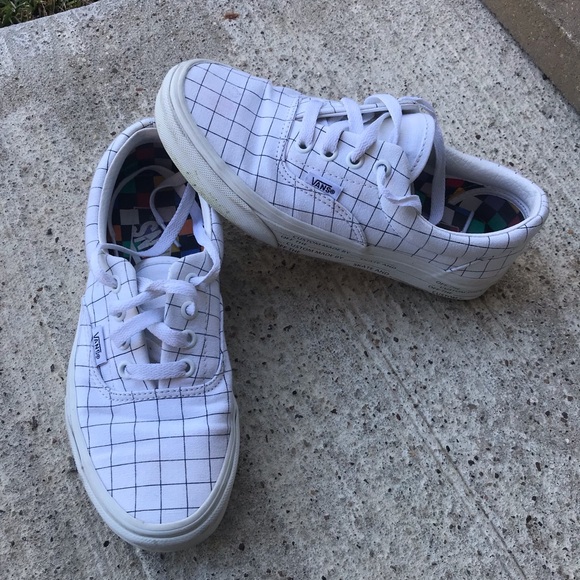 Vans Kids White Checkered Shoes (Vans Colors) - Picture 3 of 3